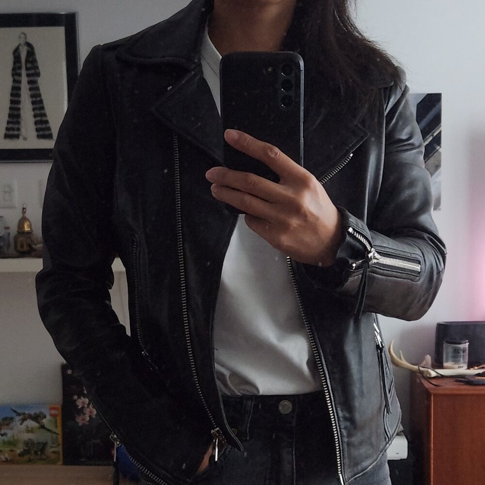 Rudsak genuine soft leather moto jacket - manteau en cuir